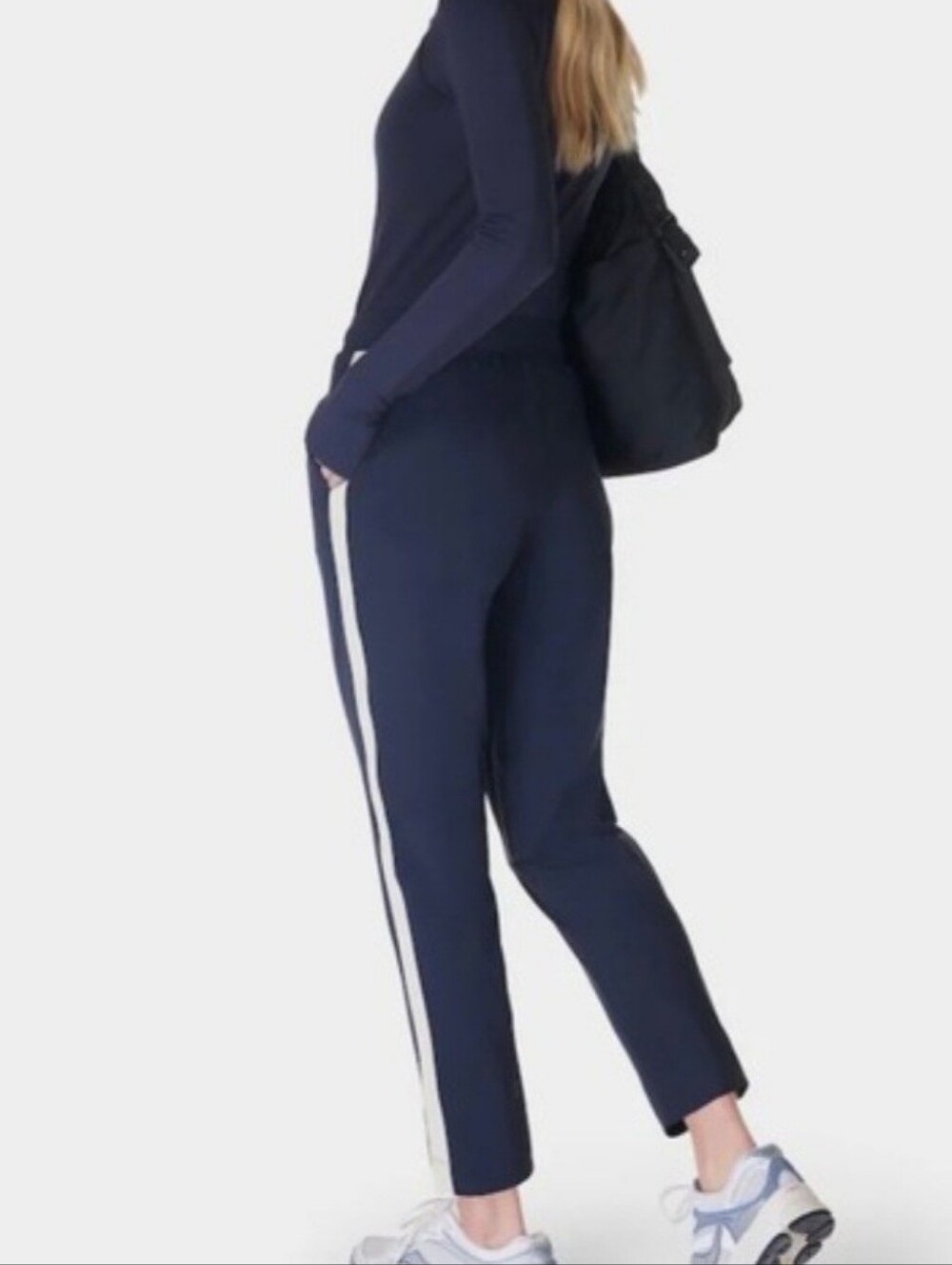 Sweaty Betty Blue Explorer Side Stripe 25" Trouser Size 12